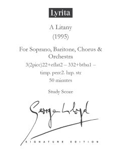 George Lloyd: A Litany for soprano, baritone, chorus & orchestra - Study Score [Printed Music]