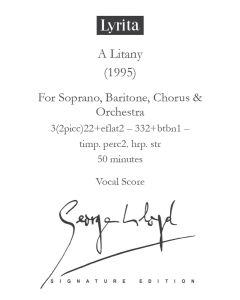 George Lloyd: A Litany for soprano, baritone, chorus & orchestra - Vocal Score [Printed Music]